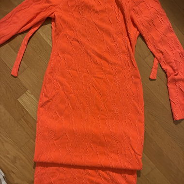 Langes Sommerkleid, Neon Orange
