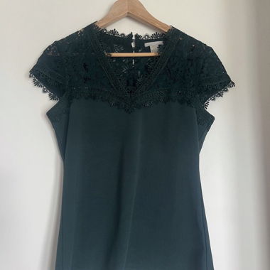 Dark green lace top size S