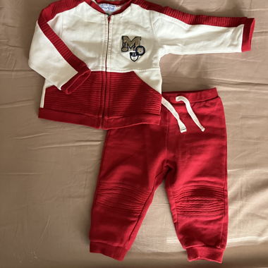 Mayoral newborn red and white tracksuit 6-9m