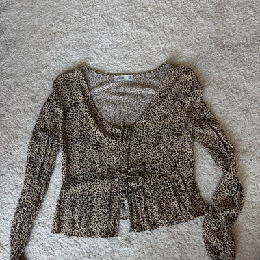 Hollister Leopard Bluse XS