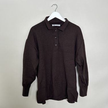 Zara Polo-Pullover Braun