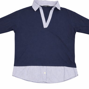 Haut bleu marine style chemise
