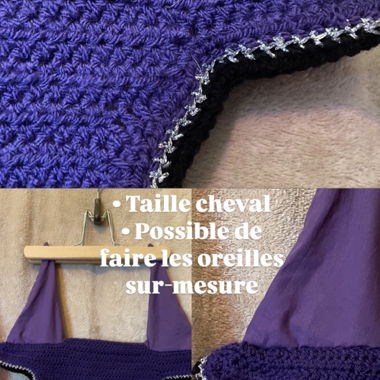 Handgemachte Cheval-Mütze Violett