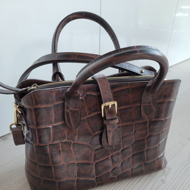 Handtasche braun Leder Claudia Firenze