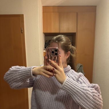 Rollkragenpullover lila