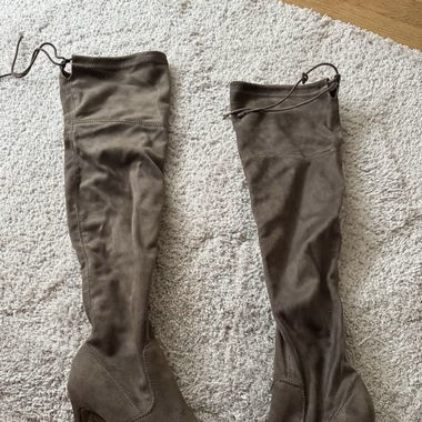 Overknees braun/grau