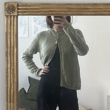 Cardigan vert d’eau
