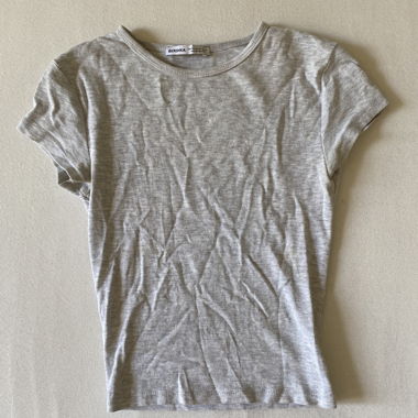 T-shirt grigio Bershka XS