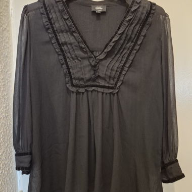 Blusa Nera Trasparente