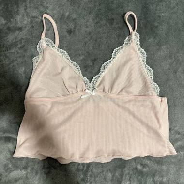 Top rosa in pizzo 