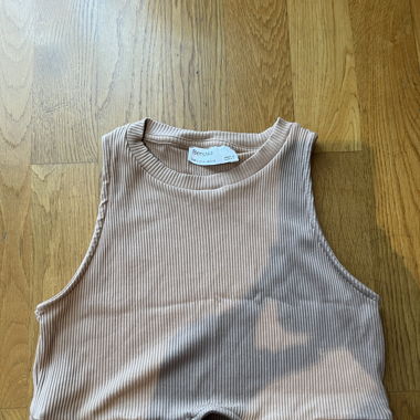 Bershka braunes Crop-Top