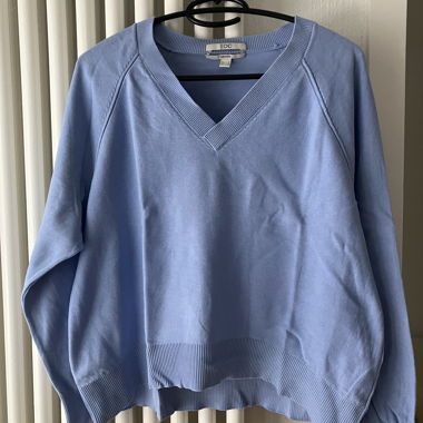 Maglione di cotone azzurro