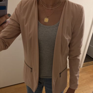 Langer Blazer lachsfarben S