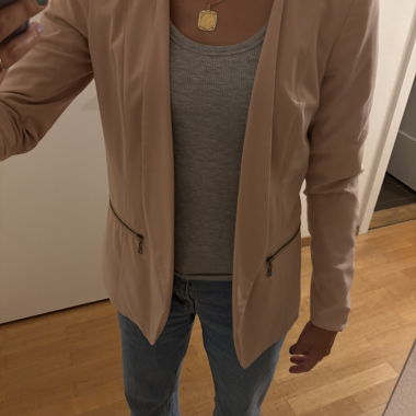 Langer Blazer lachsfarben S