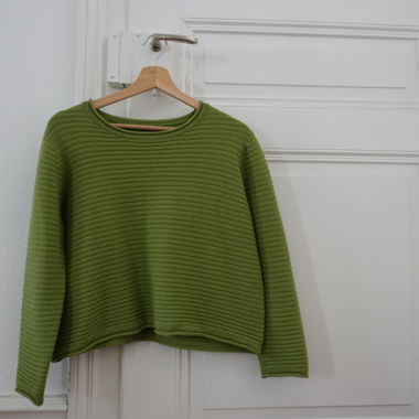 Pull en laine mérinos vert