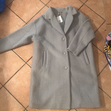 Light Blue Wool Coat