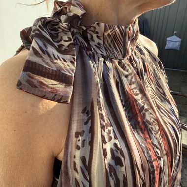 Multicolour Sleeveless Printed Top