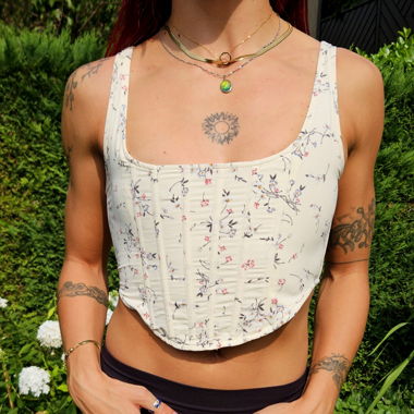 Corset croptop champêtre Misguided