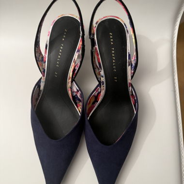 Zara Trafaluc Slingback-Heels dunkelblau