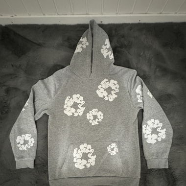 DENIM TEARS HOODIE GRAU GRÖSSE: S
