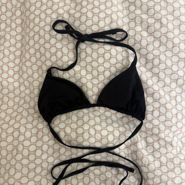 Subdued schwarzes Triangel-Bikinioberteil