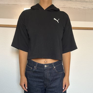 Puma Cropped Hoodie black