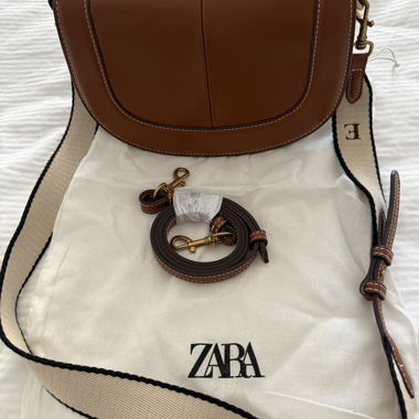 Borsa a tracolla in pelle ZARA