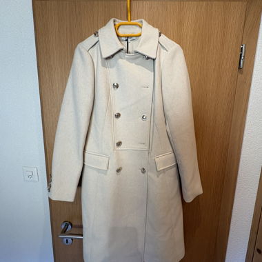 Morgan Beige Double-Breasted Coat