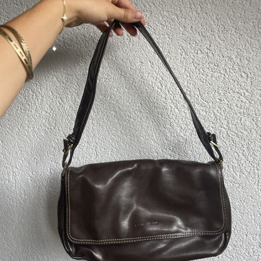 Borsa a tracolla marrone scuro