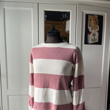 striped knit sweater 