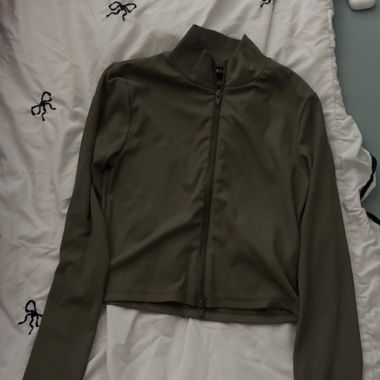 Veste zippée vert olive
