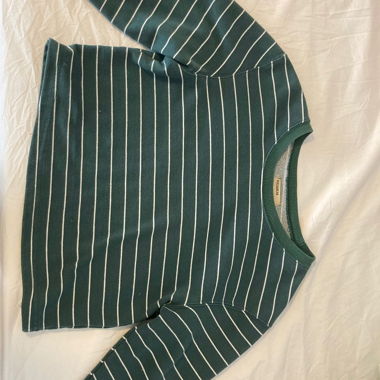 Maglione a righe verde