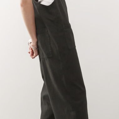 Salopette en denim noir léger Monki