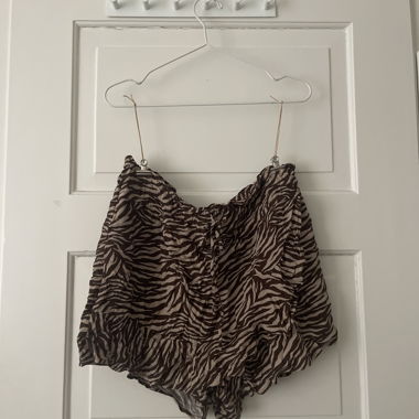 Skort with zebra pattern