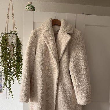 Weisser Wintermantel/Jacke