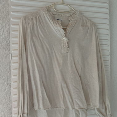 Beige Ruffle Blouse