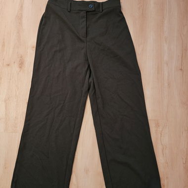 Pantaloni in tessuto verde scuro