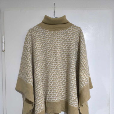 Michael Kors Wollmix-Poncho braun S/M