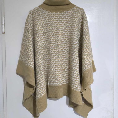 Michael Kors Wollmix-Poncho braun S/M