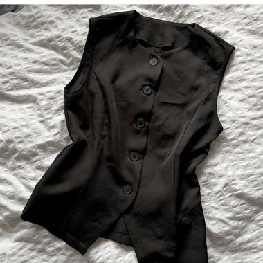 Gilet vintage senza maniche stile giapponese