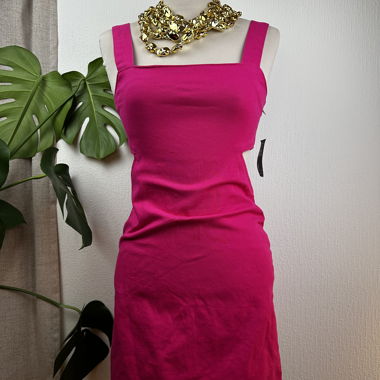Primark pink denim dress with side cut-outs