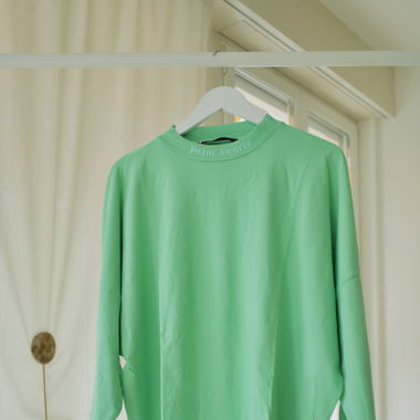 Palm Angels, Long Sleeves Green T-Shirt