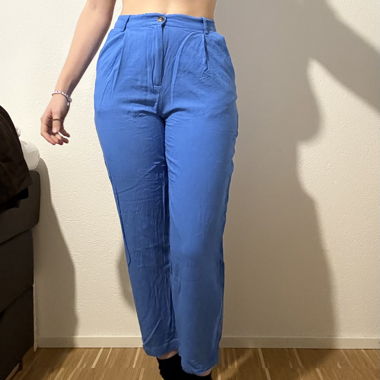 Blue linen pants