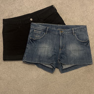 Jeans e pantaloncini neri