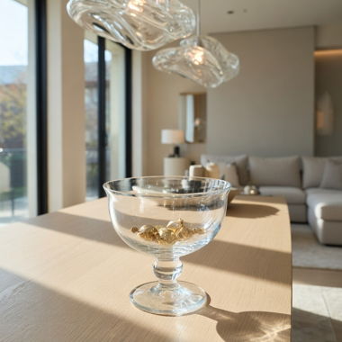 Coupe en verre sur pied
