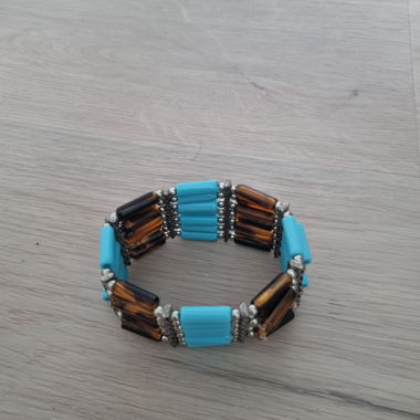 Bracciale turchese e marrone