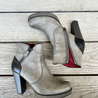 Bottines à talon grises