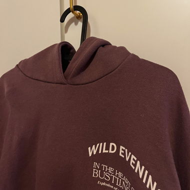 Bordeaux Hoodie with Print