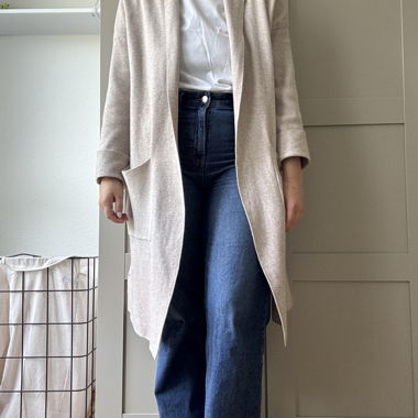 Cardigan di maglia beige
