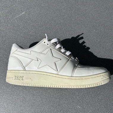 A Bathing Ape BAPE Sta Low Patent Weiss